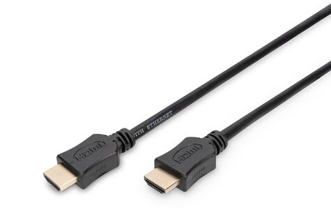 DIGITUS DIGITUS HDMI-Kabel A->A Ethernet  St/St  3.0m Zwart goud