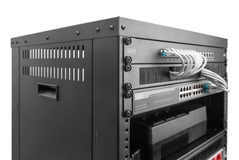 DIGITUS Universeel 19-inch Equipment rek met wielen, 8HE