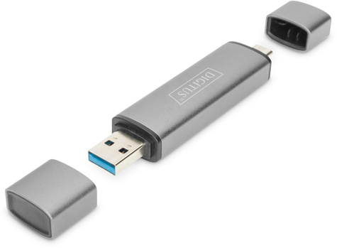 DIGITUS Reader USB-C + USB 3.0, SD + Micro SD + USB3.0
