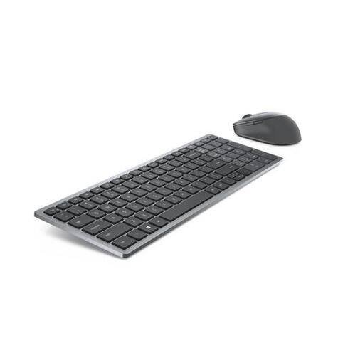 DELL KM7120W toetsenbord Inclusief muis RF-draadloos + Bluetooth QWERTY Grijs, Titanium, UK VERSIE