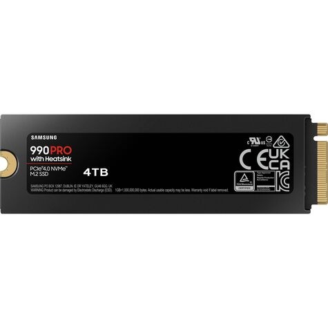 Samsung M.2 4TB Samsung 990 PRO Heatsink NVMe PCIe 4.0 x 4 retail