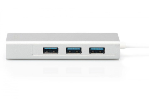 DIGITUS USB Type-C 3-Port Hub + Gigabit Ethernet