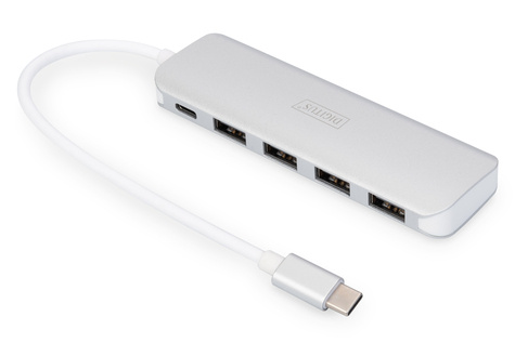 DIGITUS USB Type-C™ hub met 4 poorten (USB 3.0) + PD