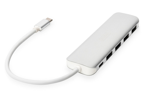 DIGITUS USB Type-C™ hub met 4 poorten (USB 3.0) + PD