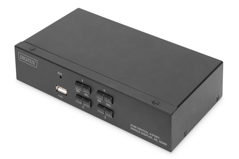DIGITUS DIGITUS DS-12880 - KVM / audio / USB switch - 4 ports