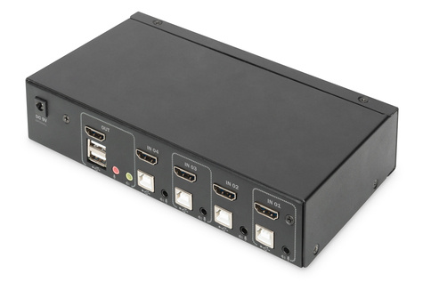 DIGITUS DS-12880 - KVM / audio / USB switch - 4 ports