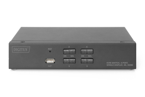 DIGITUS DS-12880 - KVM / audio / USB switch - 4 ports