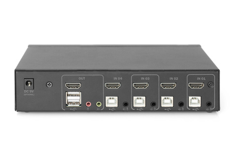 DIGITUS DS-12880 - KVM / audio / USB switch - 4 ports