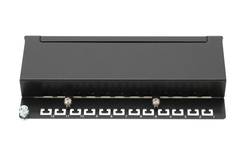 DIGITUS Desktop CAT 6A, klasse EA patchpaneel, afgeschermd, zwart