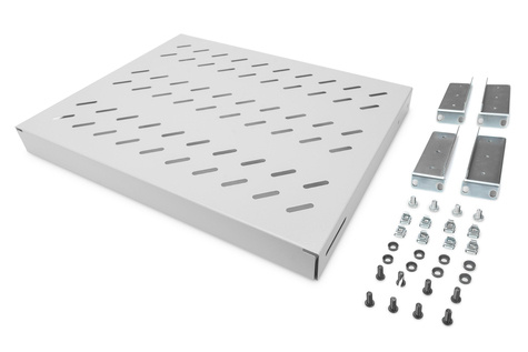DIGITUS Legbord met variabele bevestigingsrails voor vaste inbouw in 483 mm (19") kasten