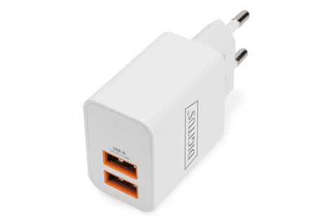 DIGITUS DIGITUS Charger 2xUSB-A 15,5W Digitus White