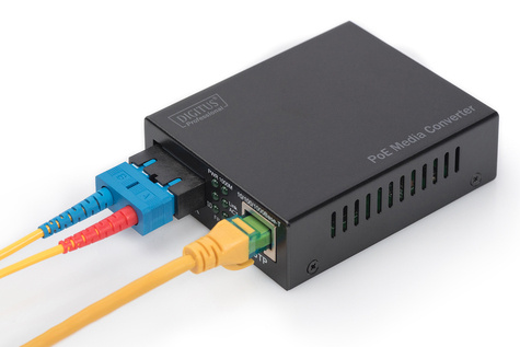 DIGITUS Gigabit PoE media-omvormer, RJ45/SC, MM, PSE