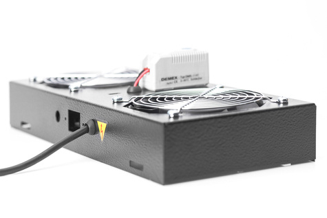 DIGITUS 2 ventilatoren zwart voor standaard/SOHO wandbehuizing