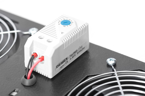 DIGITUS 2 ventilatoren zwart voor standaard/SOHO wandbehuizing