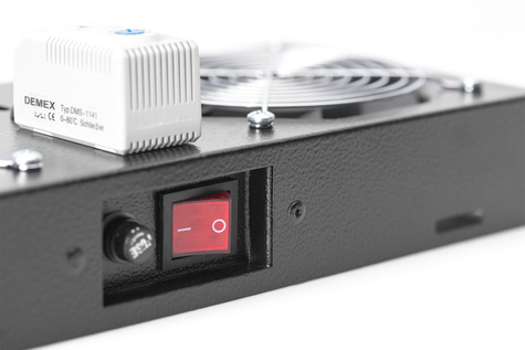 DIGITUS 2 ventilatoren zwart voor standaard/SOHO wandbehuizing