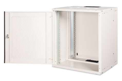 DIGITUS Wandbehuizing SOHO PRO 19" 12U geperforeerde deur 595x540x400mm grijs