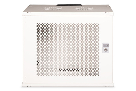 DIGITUS Wandbehuizing SOHO PRO 19" 9HE geperforeerde deur 460x540x400mm grijs