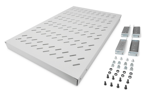 DIGITUS Plank grijs 48,26cm 19" geperforeerd 1H/700 mm