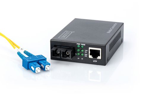 DIGITUS Professional Gigabit mediaconverter, RJ45 / SCr