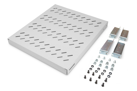 DIGITUS Grijze plank 1H voor 800 mm diepe kasten