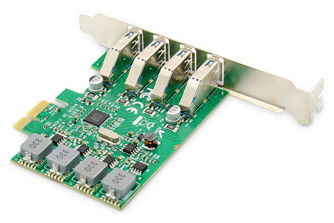 DIGITUS 4-poorts USB 3.0 PCI Express add-on kaart