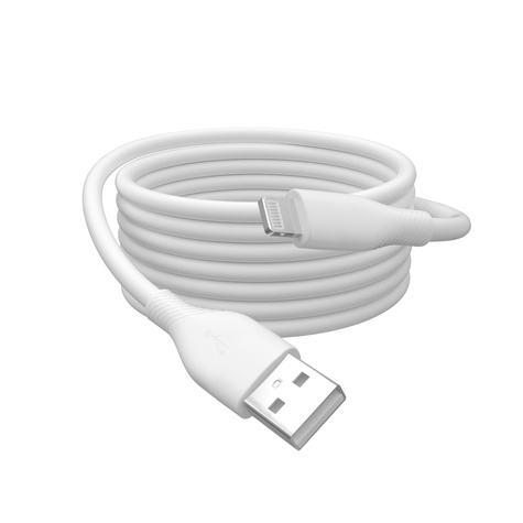 DIGITUS USB 2.0 siliconen oplaadkabel 12W USB-A > Lightning wit 0,5m