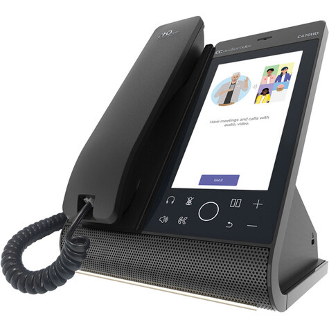 AudioCodes Teams C470HD Total Touch IP-Phone PoE GbE with integrated BT