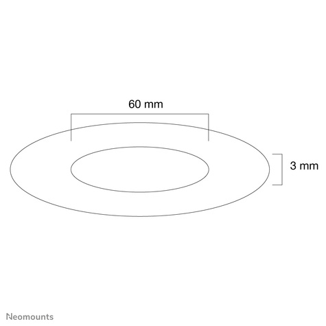 Neomounts FPMA-CRW6 Afdekrozet - diam. 60 mm