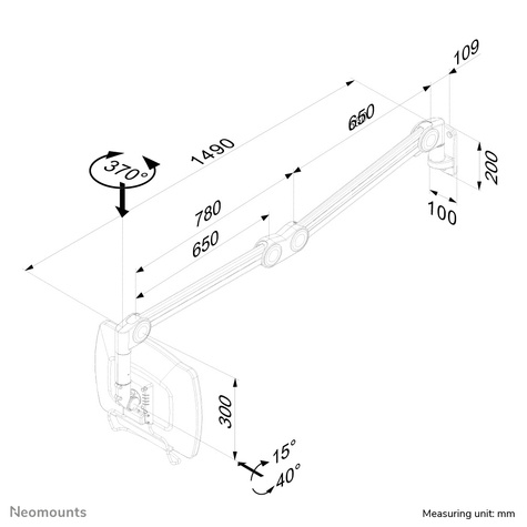 Neomounts FPMA-HAW200 - voor LCD-scherm - wit