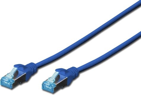 DIGITUS CAT 5e SF -UTP patch cord - PVC AWG 26/7 - length 0.5 m - Blue