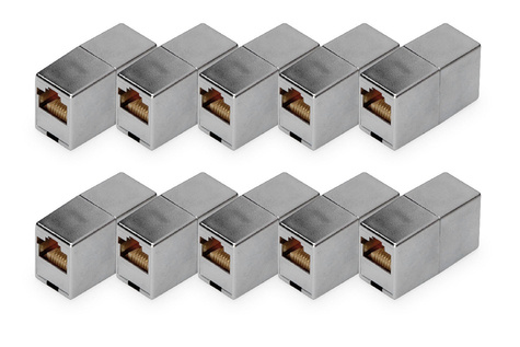 DIGITUS CAT 5e Modular Coupler Shielded RJ45 to RJ45 - 10 pcs