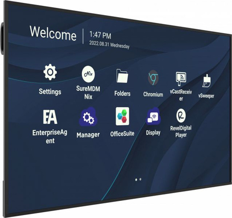 Viewsonic ViewBoard LED display - 75inch - 4K - 450 nits - Android 11 - 24/7 - USB-C - landscape & portrait