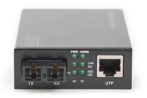 DIGITUS Professional - fiber media converter - 10Mb LAN, 100Mb LAN, GigE