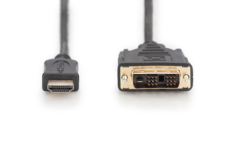 DIGITUS HDMI-adapterkabel HDMI->DVI Full-HD 2m zwart
