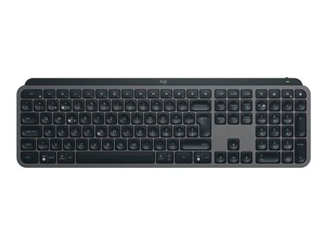Logitech MX Keys S - Toetsenbord - backlit - draadloos - Bluetooth LE - AZERTY - Frans - toetsschakelaar: Scissor-Key - grafiet