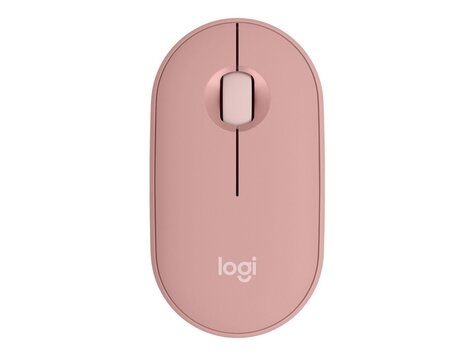 Logitech Logitech Pebble Mouse 2 M350s - Muis - optisch - 3 knoppen - draadloos - Bluetooth 5.2 LE - rozerood getint