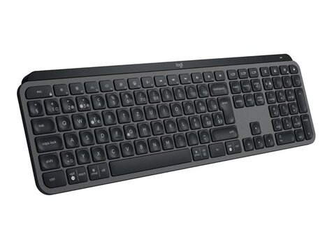 Logitech MX Keys S - Toetsenbord - backlit - draadloos - Bluetooth LE - AZERTY - Frans - toetsschakelaar: Scissor-Key - grafiet