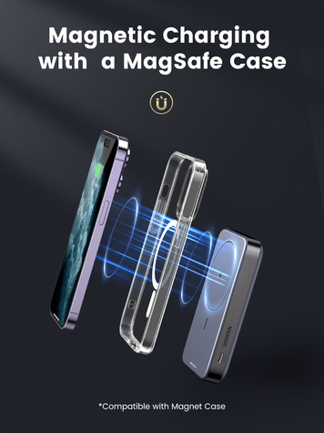 Ugreen 10000mAh Magnetic Wireless Power Bank (Gray) 15086