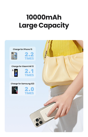 Ugreen 10000mAh Magnetic Wireless Power Bank Beige 25208