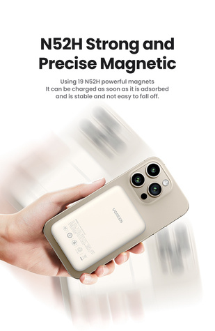 Ugreen 10000mAh Magnetic Wireless Power Bank Beige 25208