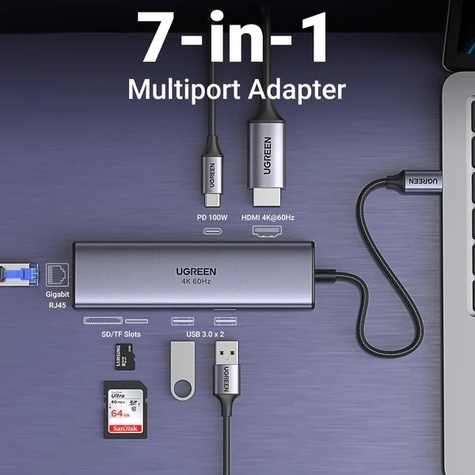 Ugreen 7-in-1 USB-C Hub CM498