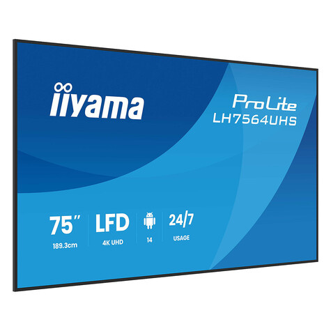 Iiyama 75"W LCD 4K UHD VA