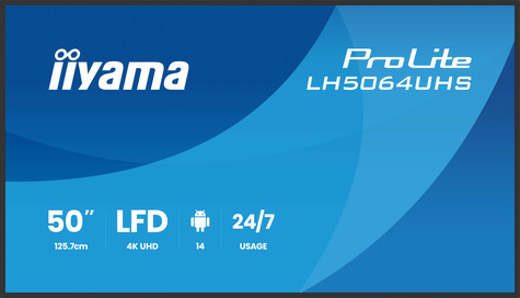 Iiyama Iiyama 50"W LCD 4K UHD IPS