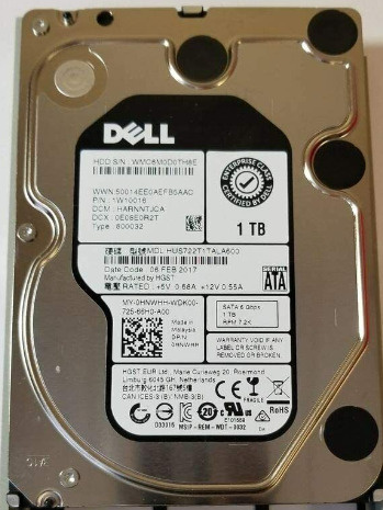 HPE Dell 1TB SATA 3.5 7.2k 6GBPS  HDD