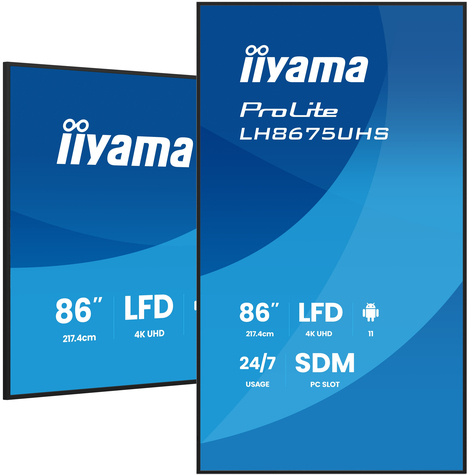 Iiyama 86iWIDE LCD 3840 x 2160 4K UHD IPS panel LED Bl.