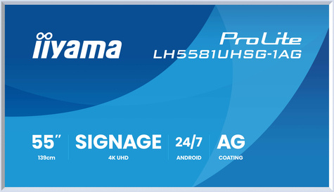 Iiyama Iiyama 55"W LCD 4K UHD VA Gallery Line with Rem