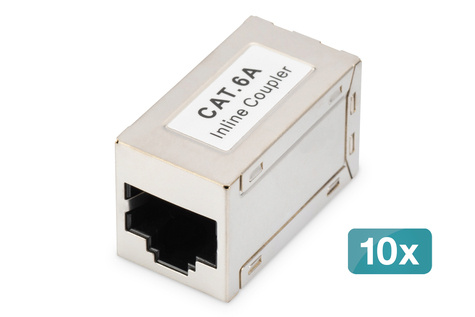 DIGITUS CAT 6A modul.couplers, shi.-10 stk.