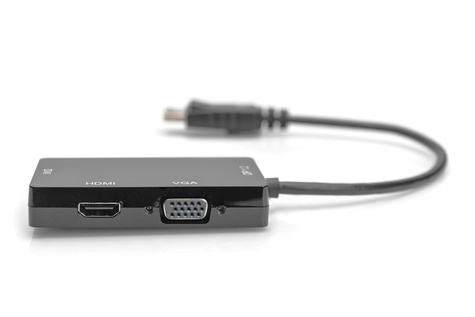 DIGITUS ASSMANN video adapter - DisplayPort / HDMI / DVI / VGA - 20 cm