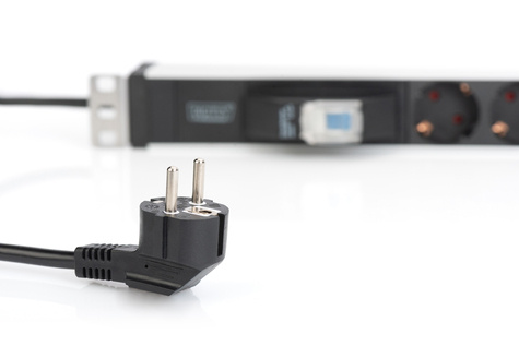 DIGITUS Stekkerdoos 19" Alu 6-Voudig 1 U