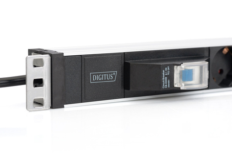 DIGITUS Stekkerdoos 19" Alu 6-Voudig 1 U